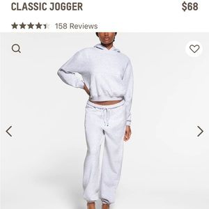 Cotton fleece classic sweatsuit set 🤍